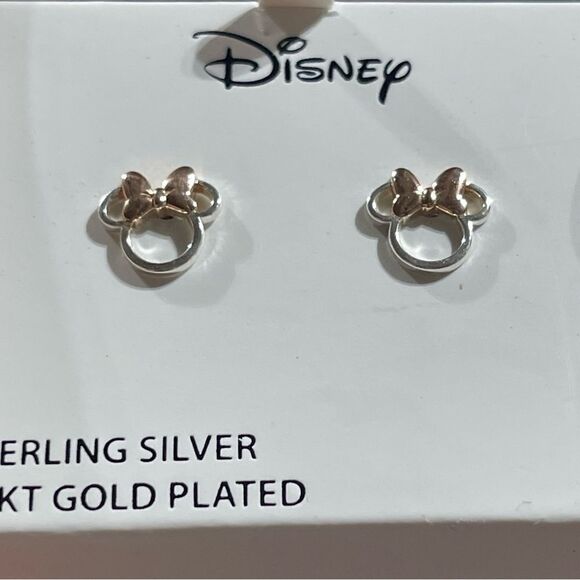 Disney Sterling Silver Minnie Mouse Earrings - Picture 8 of 8